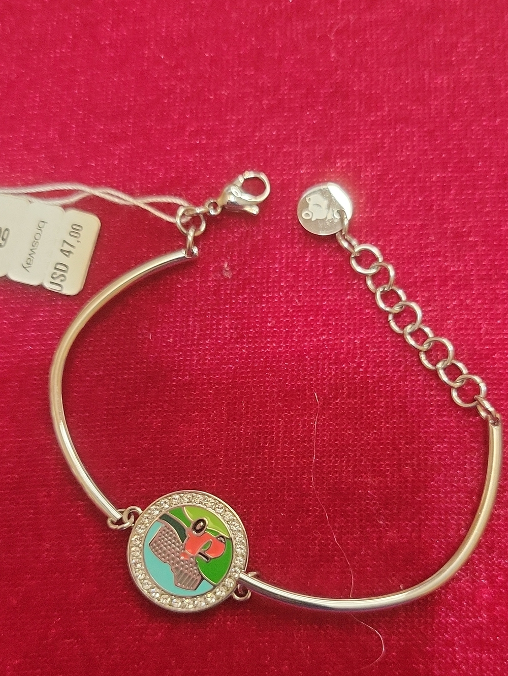 NWT Brosway Italia Rome/Roma  Silver-Tone Charm Bracelet
